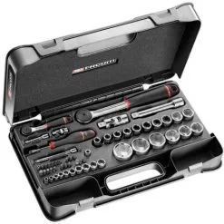 Coffret Douilles 1/4 1/2 6 Pans Métriques R-S.161B FACOM - 55 Pièces - RS.161-2