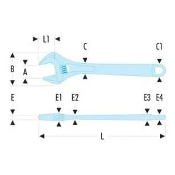 Clé à Molette 10 FACOM Réglage Rapide - Lg.255 Ouv. 38 Mm - 101.10G -FACOM Soldes Boutique 12946931 3