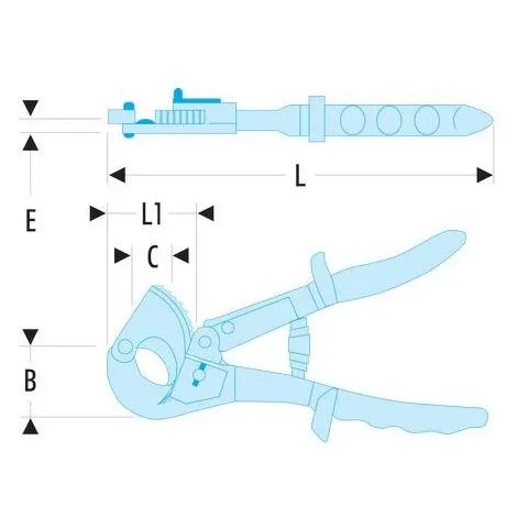Coupe-câble à Cliquet Ø32 Mm FACOM - 413A.32 2 Coupe-câble à Cliquet Ø32 Mm FACOM - 413A.32 – Image 2