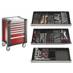 Composition Poids Lourd + Servante Rouge FACOM 7 Tiroirs 3 Modules - JET.7M3PLPF