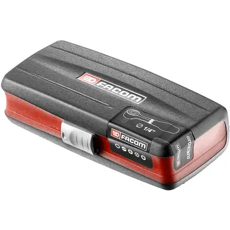 FACOM Coffret Porte Embout à Cliquet Manche Rotatif + 22 Embouts De Vissage 2 FACOM Coffret Porte Embout à Cliquet Manche Rotatif + 22 Embouts De Vissage – Image 2