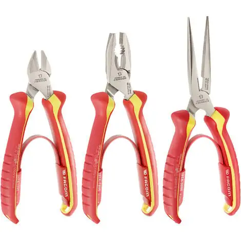 FACOM Jeu De 3 Pinces Isolées 1000v 1 FACOM Jeu De 3 Pinces Isolées 1000v